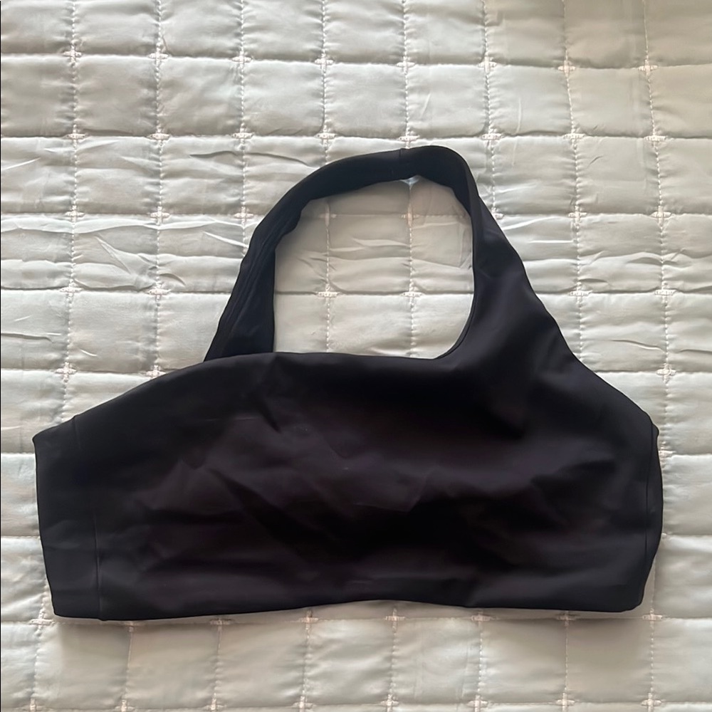 Left on Friday Black One Shoulder Bathing Suit Top